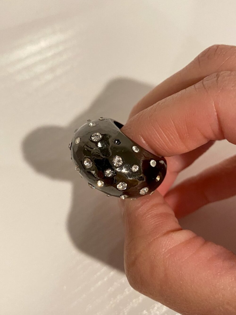 Gray Rhinestone Ring - Picture 2 of 3
